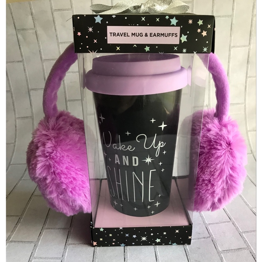 Travel Mug and Earmuffs